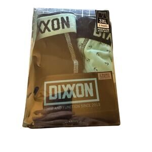 Dixxon Premium Boxer Briefs, Two-Pack, Size 3XL, Aqua Anchor Print, NWT